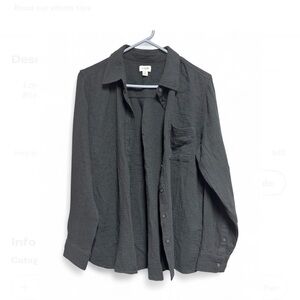 J. Crew Charcoal Textured Shirt